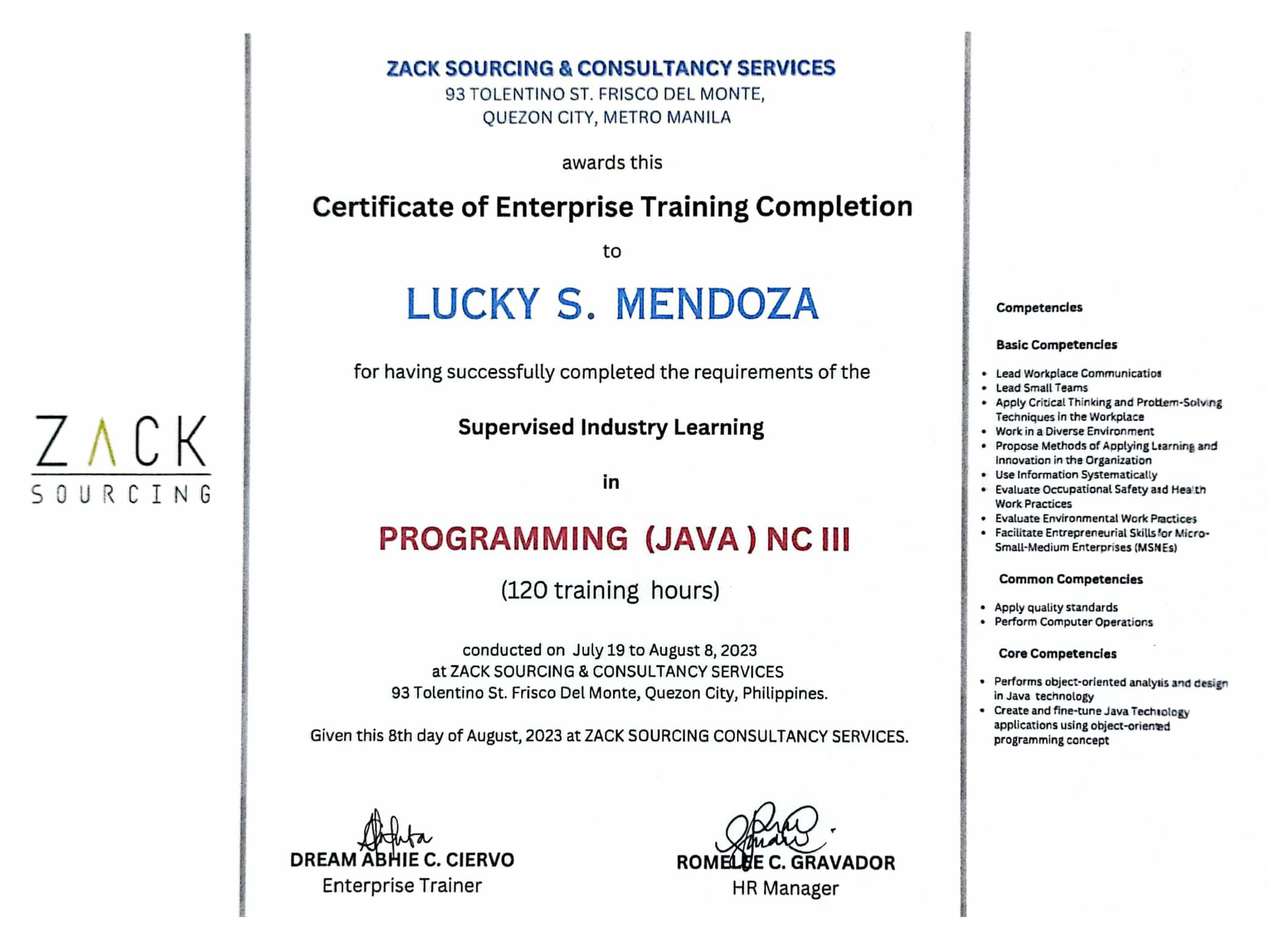 Certificate 4